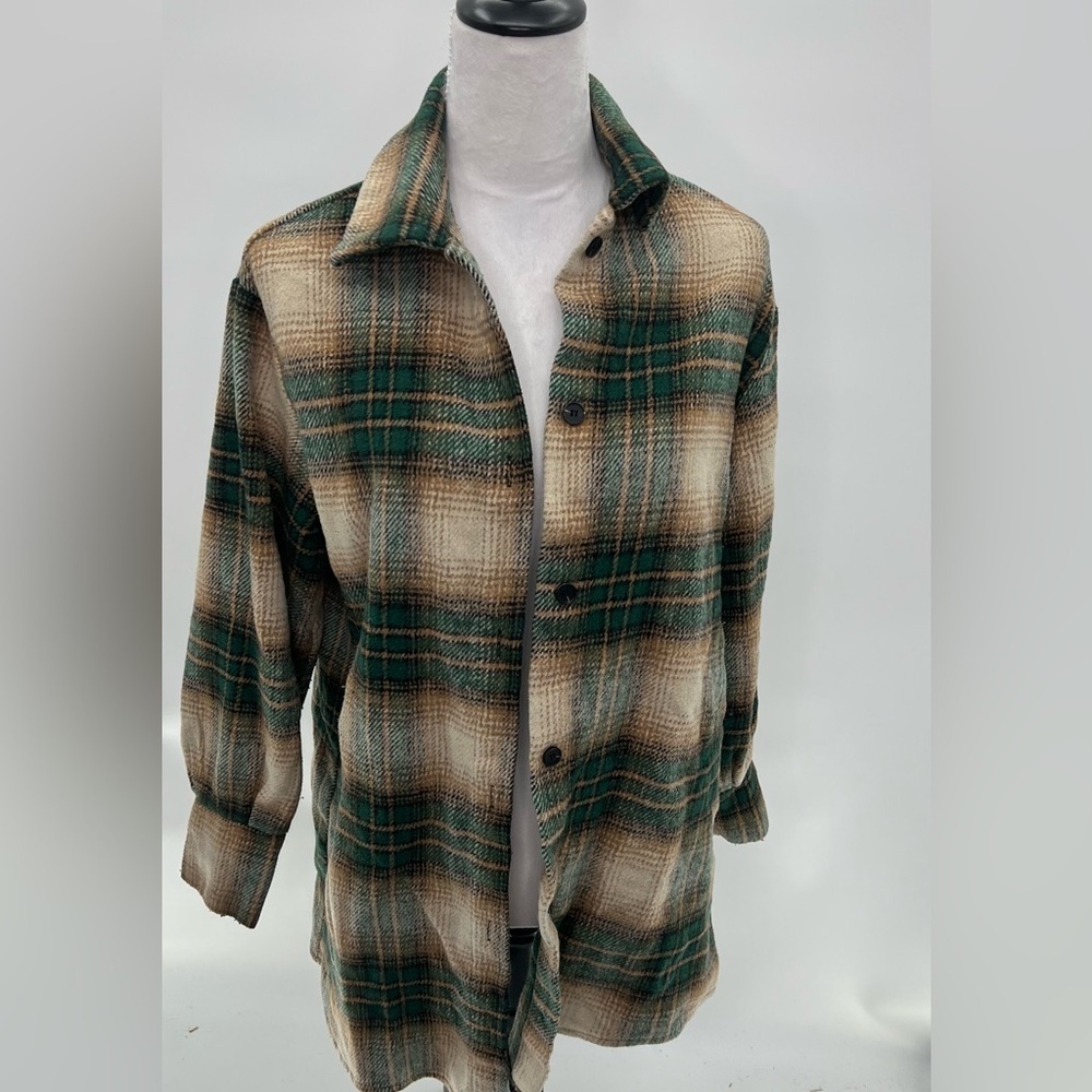 BOOHOO BRUSHED COTTON FLANNEL SHIRT Sz 2